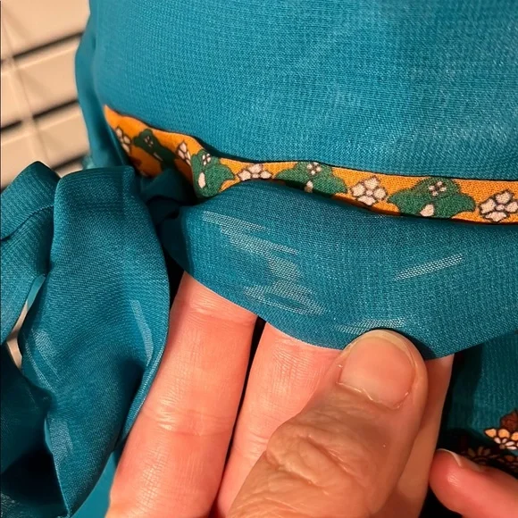 Green Floral One Piece With Matching Wrap - Small - Picture 5 of 16